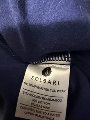 Solbari Men’s Bamboo / Cottom UPF 50+ Long Sleeve Crew Neck Navy Size L