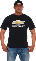 JH Design Men’s Chevy Bow Tie Black Crew Neck T-Shirt