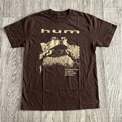 Hum Band Graphic T-Shirt Brown Frog Stupid Ugly Weak Poor Alt Rock Mens