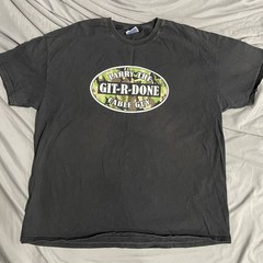 Vintage 2000s Larry The Cable Guy Git R Done Comedy Tour 2009 T Shirt Size XXL