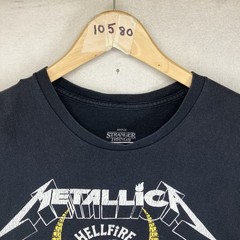 Stranger Things X Metallica Size M 100% Cotton Black Shirt Hellfire Club