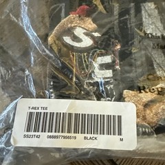 Supreme SS23 T-Rex Tee Black Size M Medium Brand New Sealed in Bag