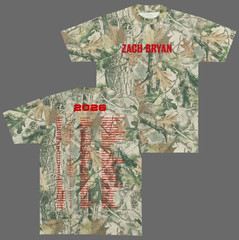 AOP POLYESTER TEE Zach Bryan Tour With Heaven On Top Tour 2026 3D T-Shirt
