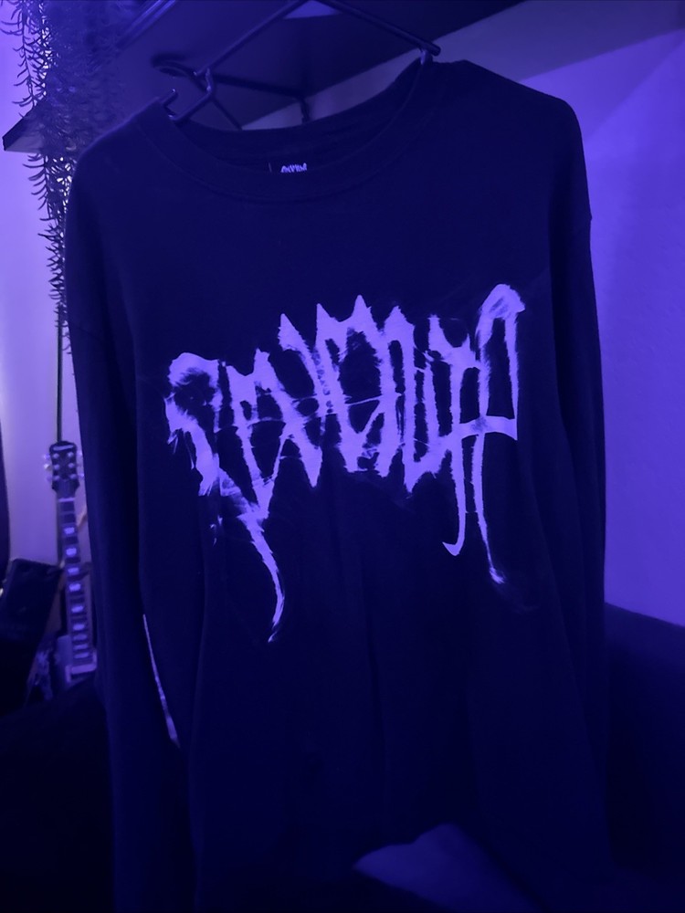 Revenge Smoke Skull Long Sleeve T Shirt Size Large Streetwear