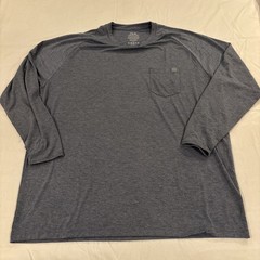 Huk Performance Fabrics Fishing T-Shirt Mens XXL Blue/Gray Long Sleeve UPF