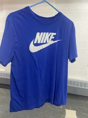 Nike The Nike Tee Men’s Blue/White Graphic Logo Crew Neck Short Sleeve T-Shirt L