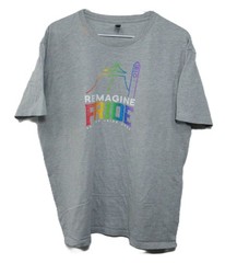 Next Level Apparel Spokane Pride 2022 Graphic T-Shirt XL Grey T0501