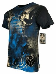 ARCHAIC by AFFLICTION Men’s T-Shirt NEWMAN Black Biker MMA S-5XL
