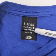 Hanes Men’s Super Bowl 50 Bud Light Graphic Tee Royal Blue Size XL