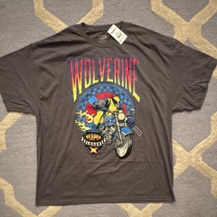 Marvel Wolverine Motorcycle Graphic Tee Men’s 2XL Gray Crew Neck Short Sleeve