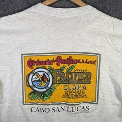 Vintage Pacifico Shirt Mens XL Gray 90s Beer Mexico Funny Cerveza Alcohol