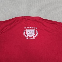 No Handouts Shirt Mens XL Red Paverde University Crest Patch Graphic Logo Tee