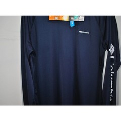 Men’s Columbia Omni-Shade Navy Blue Long Sleeve Pullover shirt size Large New