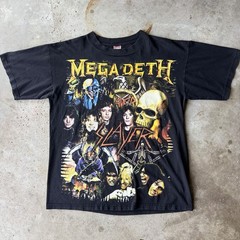 vintage slayer megadeth mexican boot band t shirt size xl metal rare