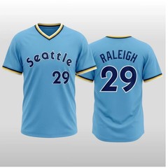 Seattle 2026 Cal Raleigh V Neck Jersey Baseball All Size H04