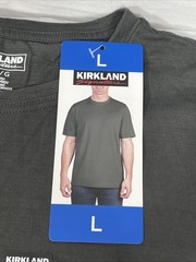 Kirkland Signature 100% Pima Cotton Slub Tee, Men’s Large, Gray, NEW
