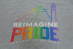 Next Level Apparel Spokane Pride 2022 Graphic T-Shirt XL Grey T0501