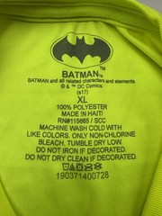 Batman Shirt Mens XL Neon Yellow Dripping Logo Graphic Tee DC Comics Superhero