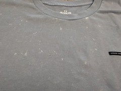 Men’s Under Armour 2XL Loose T-Shirt with bleach splatter design #1105