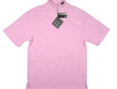 NWT GLEN ECHO vtg pullover t-SHIRT performance mock men small shirt wicking pink