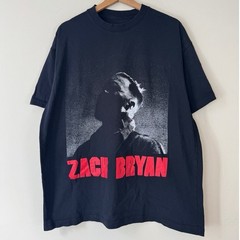 Zach Bryan 2025 Concert Tour Graphic Art Black Tee Shirt – L