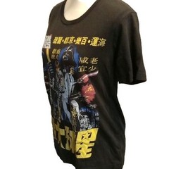 Star Wars Japanese Graphic Print Black T-Shirt Size Small S