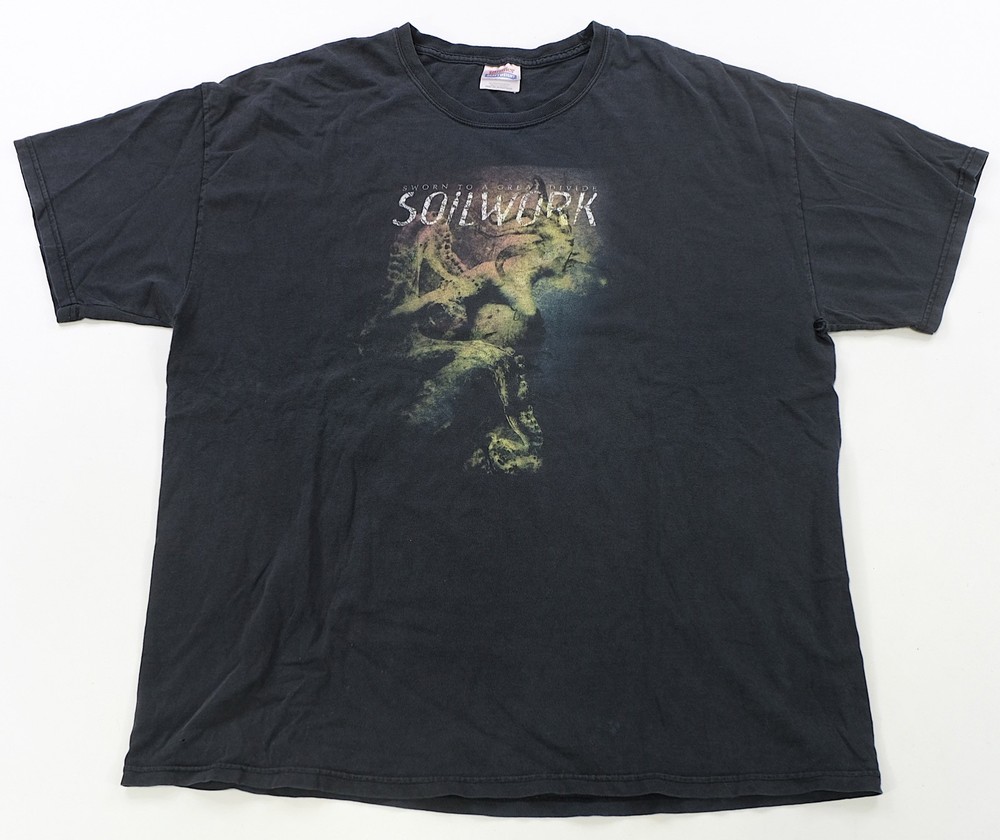 Rare Vintage Soilwork Sworn to a Great Divide 2009 Tour T Shirt 2000s Black 2XL