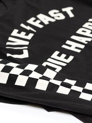 Fasthouse Men’s Die Happy Long Sleeve T-shirt Motocross Live Fast MX FMX Tee