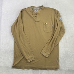 Tyndale FR Flame Resistant Tan Henley Long Sleeve Shirt Men’s XL