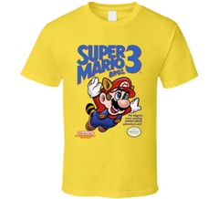 Super Mario Brothers 3 Nes Video Game Cover T Shirt