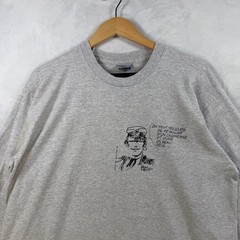 Vintage Hugo Pratt Corto Maltese Italian Comic Shirt Gray Long Sleeve Size XL