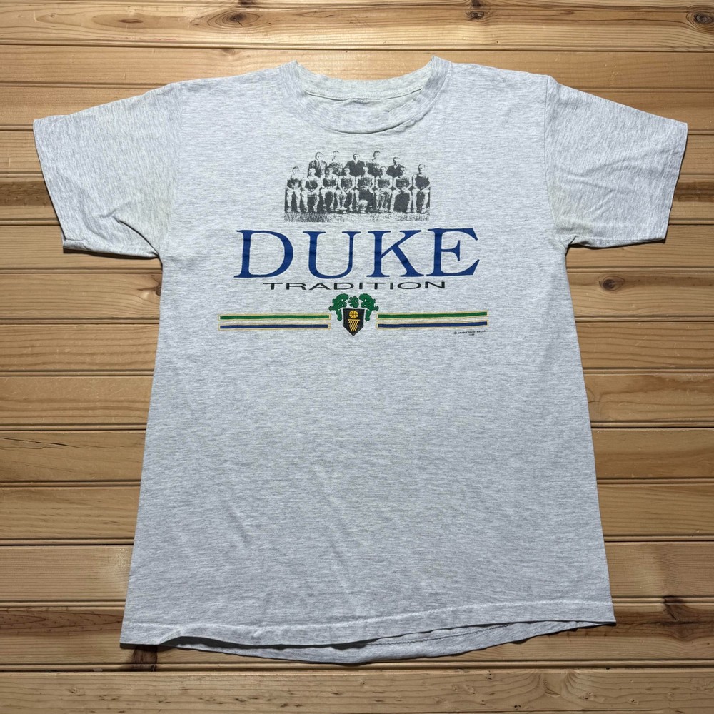 Vintage 80s 1989 Duke Blue Devils Tradition Heather Basketball T-Shirt – Large