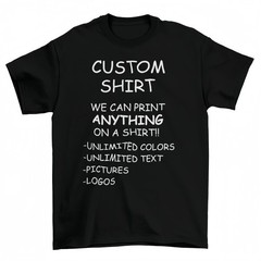 Personalized Custom T-Shirt Printing with your photo, text, logo, anything New