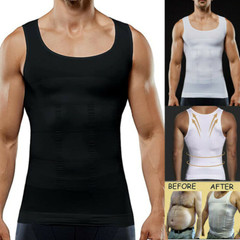 Men Body Slimming Vest Tummy Shaper Underwear Compression Waist Trainer Tank Top