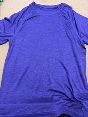 9 pack Fanatics Large Mens Heather Purple Shirt Blank Short Sleeve Casual New
