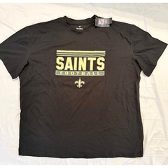 NWT Fanatics New Orleans Saints NFL Mens 5XL Black Short Sleeve Cotton Tee
