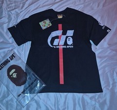 A Bathing Ape BAPE x Gran Turismo GT Academy Black Graphic Tee Crew Neck XL