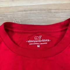 Vineyard Vines Long Sleeve Shirt Mens M Santa Christmas Cotton Classic Holiday