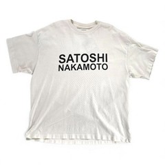 Size M Satoshi Nakamoto Basic Logo Tee “White”