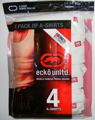 4 Pack Men’s A Shirts Size M Cotton Pre-Shrunck Super Soft Rhino Ecko Unltd $40