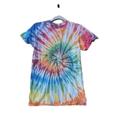 Spiral Tie Dye T-shirt top Men’s/Women’s Non Fade Handmade NEW Small (34-36)