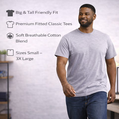 BILLIONHATS 12 Pack Mens Cotton Short Sleeve Lightweight T-Shirts(Assorted B, S)