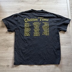 Zach Bryan Quittin Time Band Tour Shirt Black Short Sleeve Graphic Tee Mens L