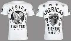 AMERICAN FIGHTER Fort Hays White Athletic Mens Crewneck T-shirt S-3XL NWT