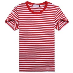 Stylish Men’s Blue and White Striped Tshirt with Short Sleeves for Sports