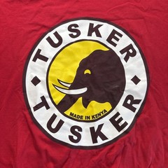 Tusker Shirt Beer shirt East African Breweries Made In Kenya Men Sz XL Elephant