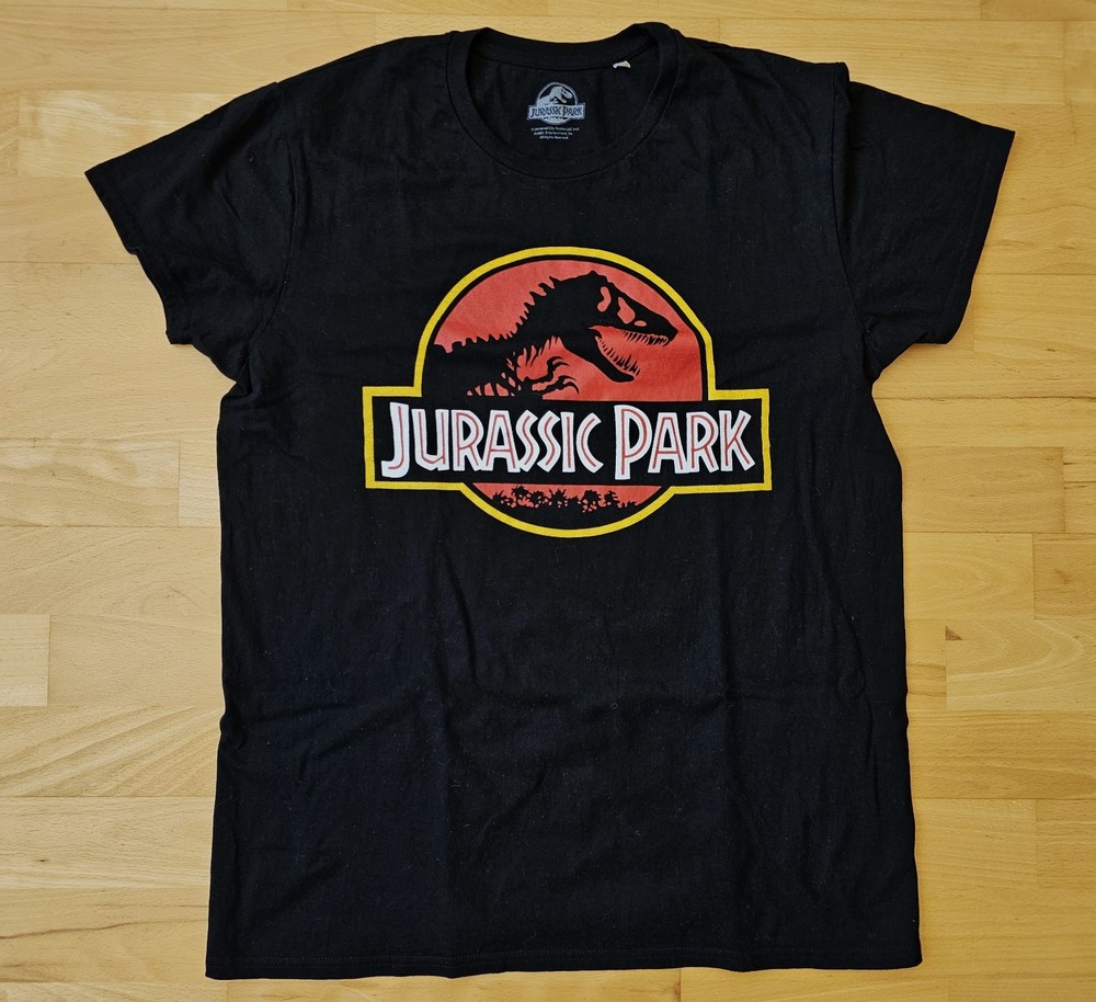 Jurassic World Park Graphic T-Shirt Tee Mens Large Black Short Sleeve Cotton