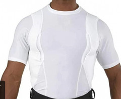 Unisex Lightweight Concealed Holster Tactical High Ammo Short Sleeved T-Shirt