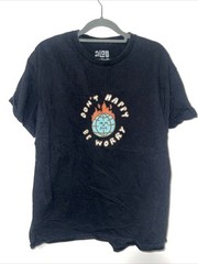 A Lab Don’t Happy Be Worry Black T Shirt Size L