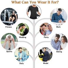 2 Pack Men Compression Slimming Body Shaper Tummy Control Vest Workout Tank Tops